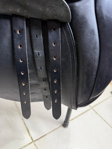 17 1/2” Wide-XW Jeffries Falcon English Event GP Saddle - Black