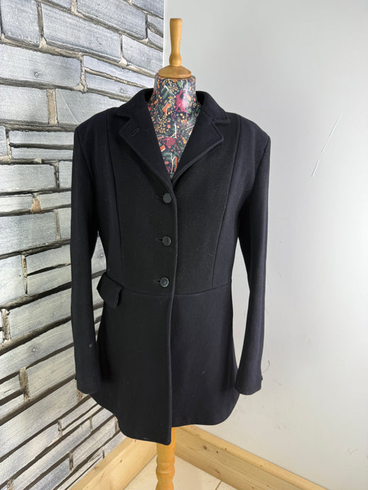 S/H Mears Pytchley Ladies Frock Hunt Coat - Black - Size 38