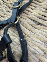 Load image into Gallery viewer, S/H Black &amp; Brass Leather Headcollar - Medium Foal