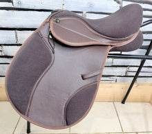 Load image into Gallery viewer, 14” Medium Changeable Gullet Small Pony GP Saddle -Brown Synthetic- Flocked