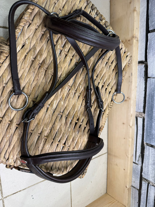 S/H Easytrek Leather CrossUnder Bitless Bridle - Brown - Cob