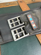 Load image into Gallery viewer, 20” Voltaire Stud Girth - Super Soft Padded Leather Jumping Girth-Black