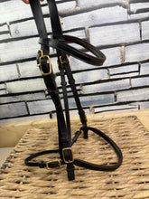 Load image into Gallery viewer, S/H English Raised In hand Showing Bridle -Brown/Brass- Full