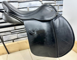 17 1/2” XW Silhouette Cob WH/VSD/GP Saddle - Black