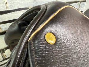 16 1/2” Wide R.S. Saddles Excelle Monoflap Jump Saddle - Brown