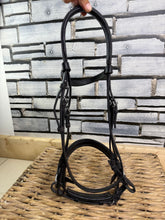 Load image into Gallery viewer, S/H English Cavesson Snaffle Bridle - Cob - Black