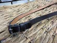 Load image into Gallery viewer, S/H Jeffries Traditional 5/8” Plain Reins -Pony- Brown
