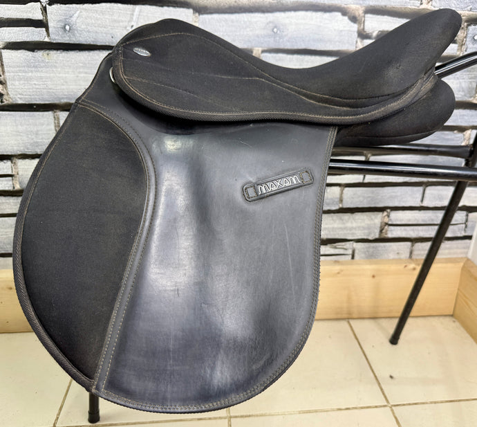 16” Wide/Changeable Gullet Thorowgood Maxam Pony GP Saddle - Black