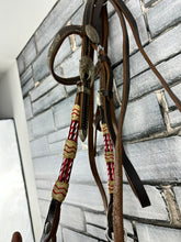 Load image into Gallery viewer, S/H Complete Beaded Decorative Western Headstall/Bridle - Brown - Full