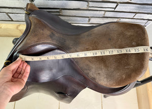 16 1/2” Wide Farrington Jump Saddle - Brown