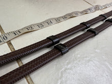 Load image into Gallery viewer, S/H Soft Rubber Grip Reins with Stoppers - Brown - Cob