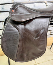 Load image into Gallery viewer, 16” MW Saddle Company Pony GP Saddle - Brown - Changeable Width on a Press