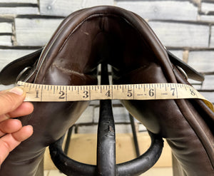 17” Narrow Black Country Dressage Saddle - Brown