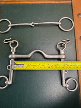 Load image into Gallery viewer, 5 1/2” Double Bit Set - Sliding Ported Weymouth &amp; Small Ring Bridoon- Show Horse