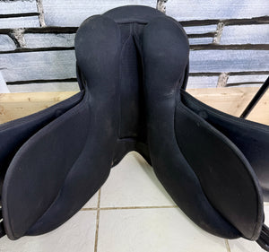 16” Wide/Changeable Gullet Thorowgood Maxam Pony GP Saddle - Black