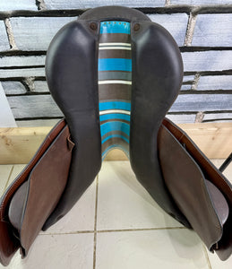 18 1/2” MW Voltaire Stutgartt Double Flap Jump Saddle - Brown