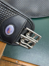 Load image into Gallery viewer, 50” Wintec Cair Shaped Elastic Waffle Girth - Black - Reduce Sternum Pressure