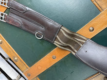 Load image into Gallery viewer, 52” Elasticated Leather Stud/Jumping Stud Girth-Brown - Soft Padding