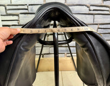 Load image into Gallery viewer, 17” Wide Crown/Ideal Jessica Dressage Saddle - Black - Excellent Condition