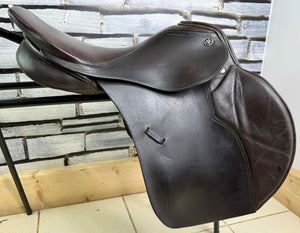 17” MW Kieffer N. Koof FL Jump Saddle - Brown