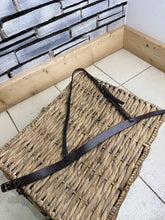 Load image into Gallery viewer, S/H Jeffries English Hunter Noseband -Brown/Cream Stitching