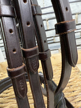 Load image into Gallery viewer, S/H Schockemohle Crystal Brow Double Bridle - Brown - Cob
