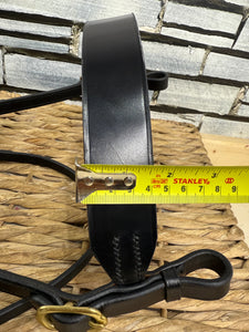 S/H In hand Flat Hunter Showing Bridle -Black/Brass- Full