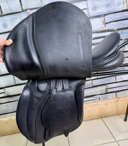 17 1/2” XW Jeffries Falcon Hawk Event Cob GP Saddle - Black