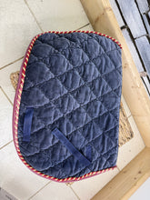Load image into Gallery viewer, S/H Whitaker Velvet Jump Saddle Pad - Navy - Full