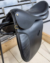 Load image into Gallery viewer, 15” Medium English Leather Pony GP/WH Working Hunter Saddle - Black