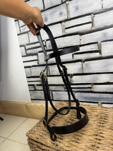 Load image into Gallery viewer, S/H In hand Flat Hunter Showing Bridle -Black/Brass- Full