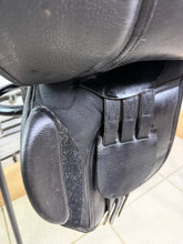 Load image into Gallery viewer, 16” MW Saddle Company Pony GP Saddle - Black - Changeable Width on a Press