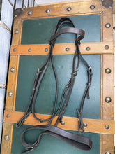 Load image into Gallery viewer, Jeffries Hunter Snaffle Bridle - Brown -Full Size- English Leather