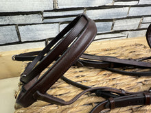 Load image into Gallery viewer, S/H Flash Noseband Bridle with Biogrip Reins -Full- Brown