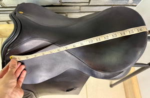 17” MW Black Country WH/VSD Saddle - Dark Havana/Black