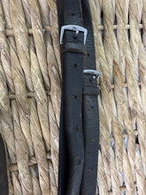 Load image into Gallery viewer, S/H Leather Side Reins with Doughnuts - Full - Brown