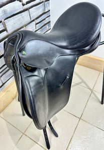 17 1/2” Wide Ideal Jessica Dressage Saddle - Black
