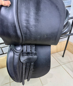 17 1/2” Wide-XW Jeffries Falcon English Event GP Saddle - Black