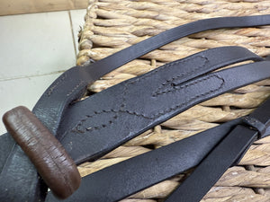 S/H Chunky English Running Martingale - Brown - Full