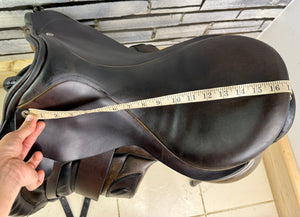 17” MW Black Country Vinici Monoflap Jump Saddle - Brown