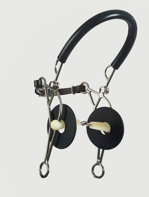 Happy Mouth Single Jointed Combination Hackamore/Tandem Bit