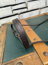 Load image into Gallery viewer, Fylde Stitched Cavesson Hunter Noseband - Brown - Pony - Traditional English Leather