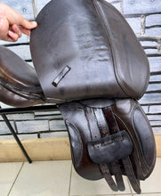 Load image into Gallery viewer, 17 1/2” Wide M&amp;J Saddlery English GP Saddle - Brown