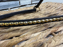 Load image into Gallery viewer, Miniature Horse In Hand Rolled Leather Show Halter/Bridle - Brass