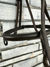 Load image into Gallery viewer, S/H English Flash Snaffle Bridle - Brown - Full