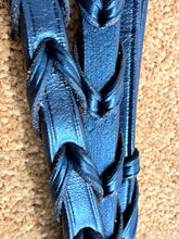 Load image into Gallery viewer, Caldene Laced Leather Reins - Brown - Pony