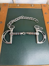 Load image into Gallery viewer, 5 1/4” Trust Blue Cherry Roller Jointed Kimblewick Bit - Anti Lean