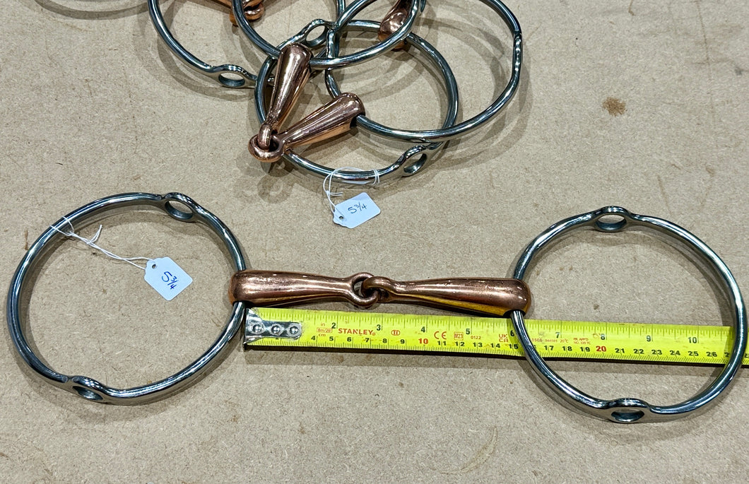 Large Ring Copper Polo Running Gag Bit