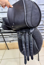 Load image into Gallery viewer, 16” XXW/Changeable Gullet Thorowgood T4 Pony Club LL GP Saddle - Black