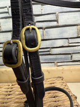 Load image into Gallery viewer, S/H English In-hand Show Bridle - Full - Black/Brass